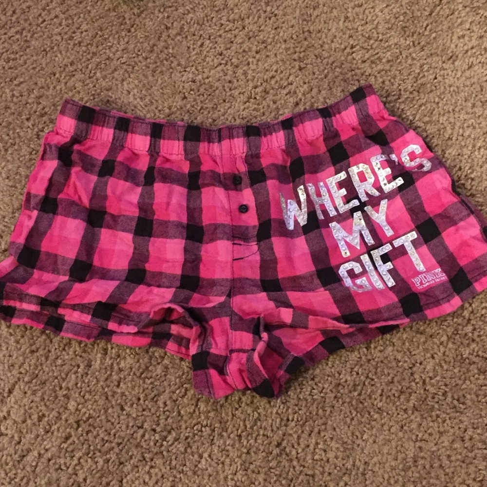 Victoria's Secret Pink Plaid Sleepwear Shorts